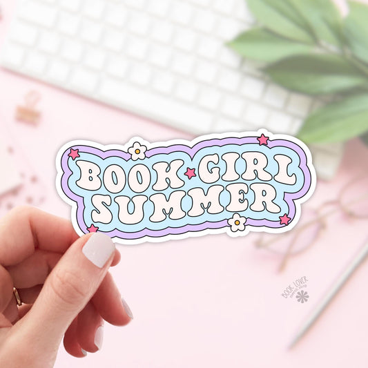 Book Girl Summer Stickers / Bookish Stickers / Book Lover Gift / Bookish Merch / Kindle Sticker / Smut Reader / Reading Lover / E-Reader