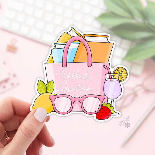 Bookish Vacation Stickers / Bookish Stickers / Book Lover Gift / Bookish Merch / Kindle Sticker / Smut Reader / Reading Lover / E-Reader