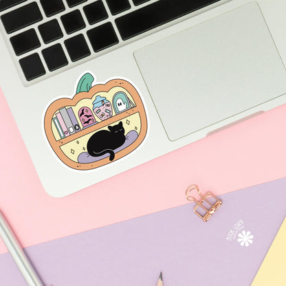 Halloween Pumpkin Shelf Stickers / Bookish Stickers / Book Lover Gift / Bookish Merch / Kindle Sticker / Smut Reader / Reading Lover