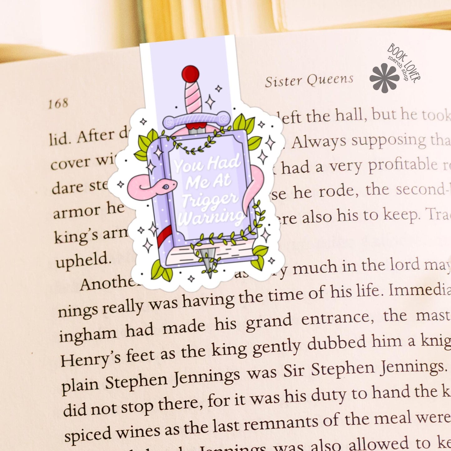 You Had Me At Trigger Warning Magnetic Bookmark / Bookish Bookmark / Book Lover Gift / Bookish Merch / Smut Reader / Reading Lover