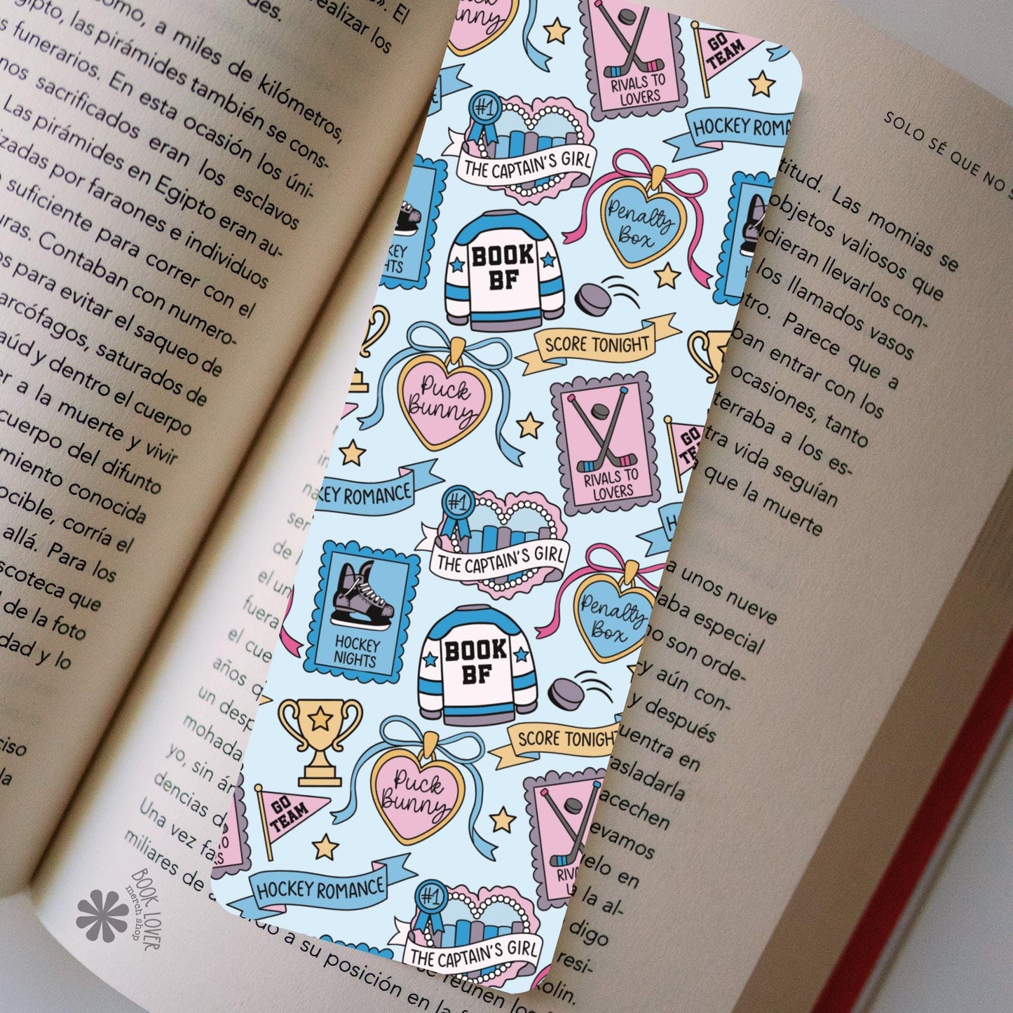 Hockey Romance Bookmark / Puck Bunny Sports Romance / BookTok Reader Gift /  Rivals to Lovers / Book Lover / Bookish Merch / Reading Lover