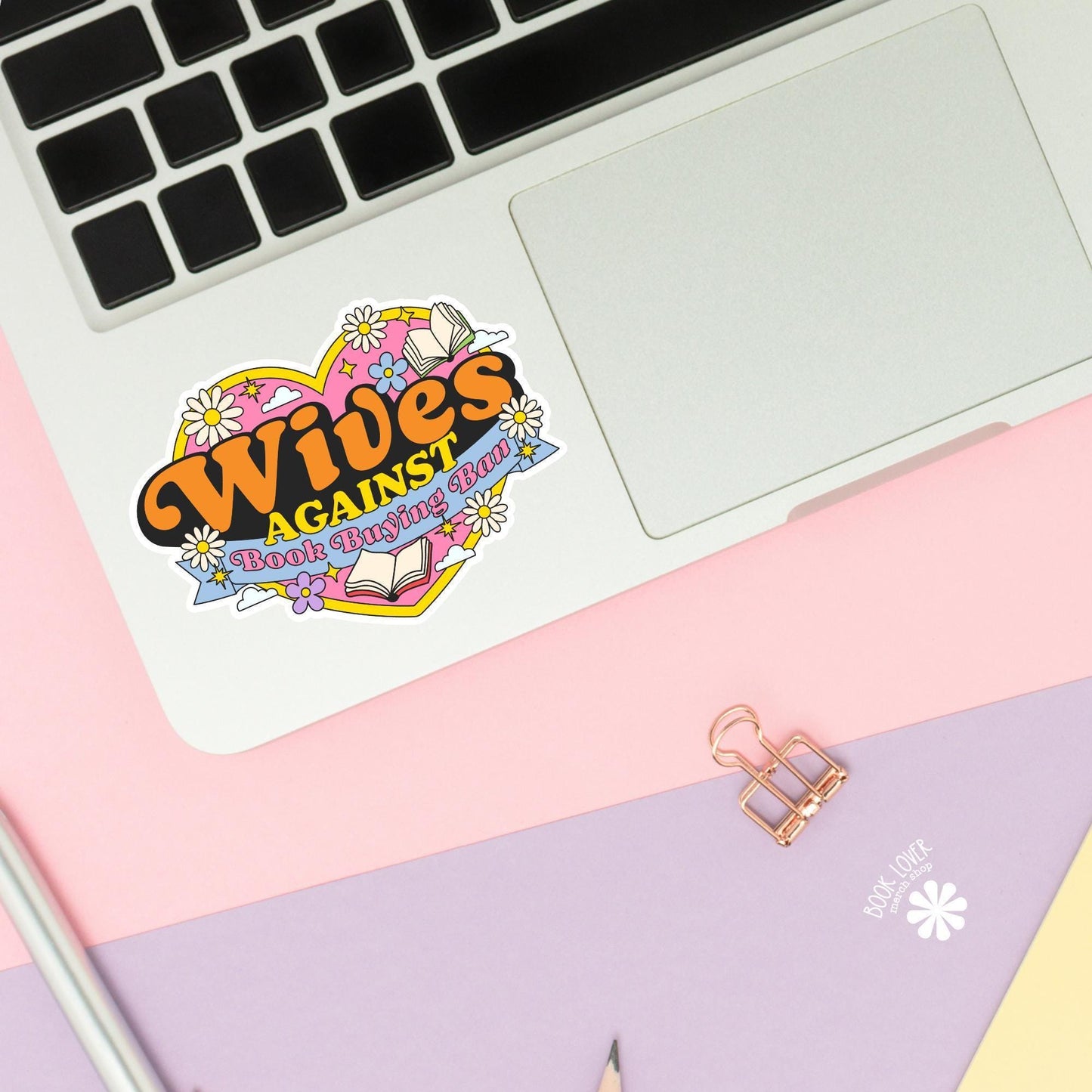 Wives Against Book Buying Ban Stickers / Bookish Stickers / Book Lover Gift / Bookish Merch / Kindle Sticker / Smut Reader / Reading Lover