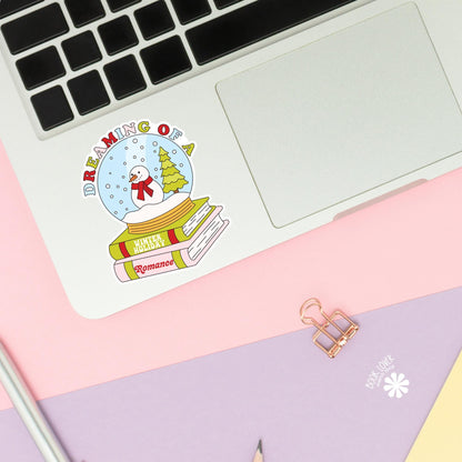 Dreaming of a Winter Holiday Romance Stickers / Bookish Stickers / Book Lover Gift / Bookish Merch / Kindle Sticker / Smut Reader