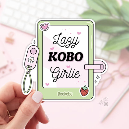 Lazy Kobo Girlie Stickers / Bookish Stickers / Book Lover Gift / Bookish Merch / Kindle Sticker / Smut Reader / Reading Lover / E-Reader