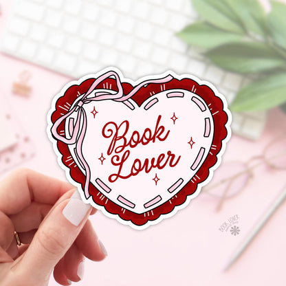 Book Lover Heart Stickers / Bookish Stickers / Book Lover Gift / Bookish Merch / Kindle Sticker / Smut Reader / Reading Lover / E-Reader