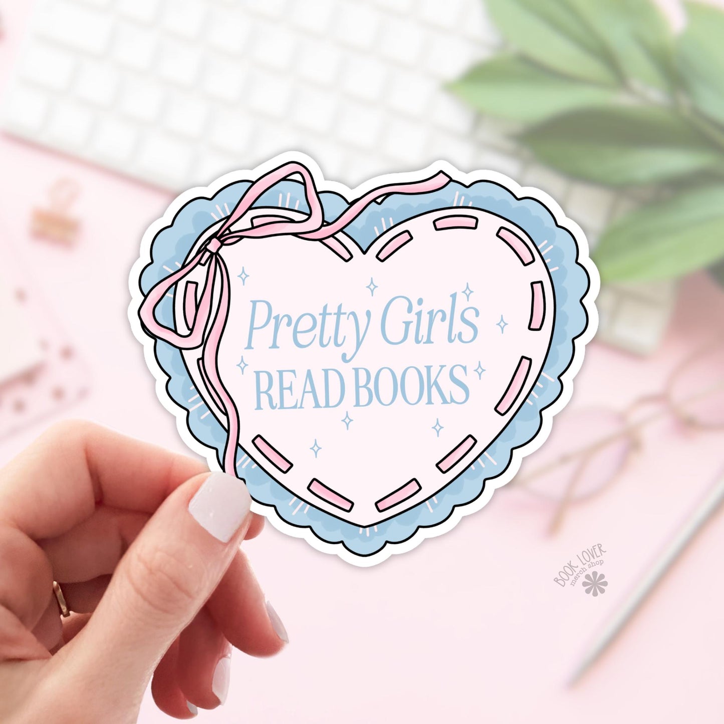 Pretty Girls Read Books Stickers / Bookish Stickers / Book Lover Gift / Bookish Merch / Kindle Sticker / Reading Lover / E-Reader