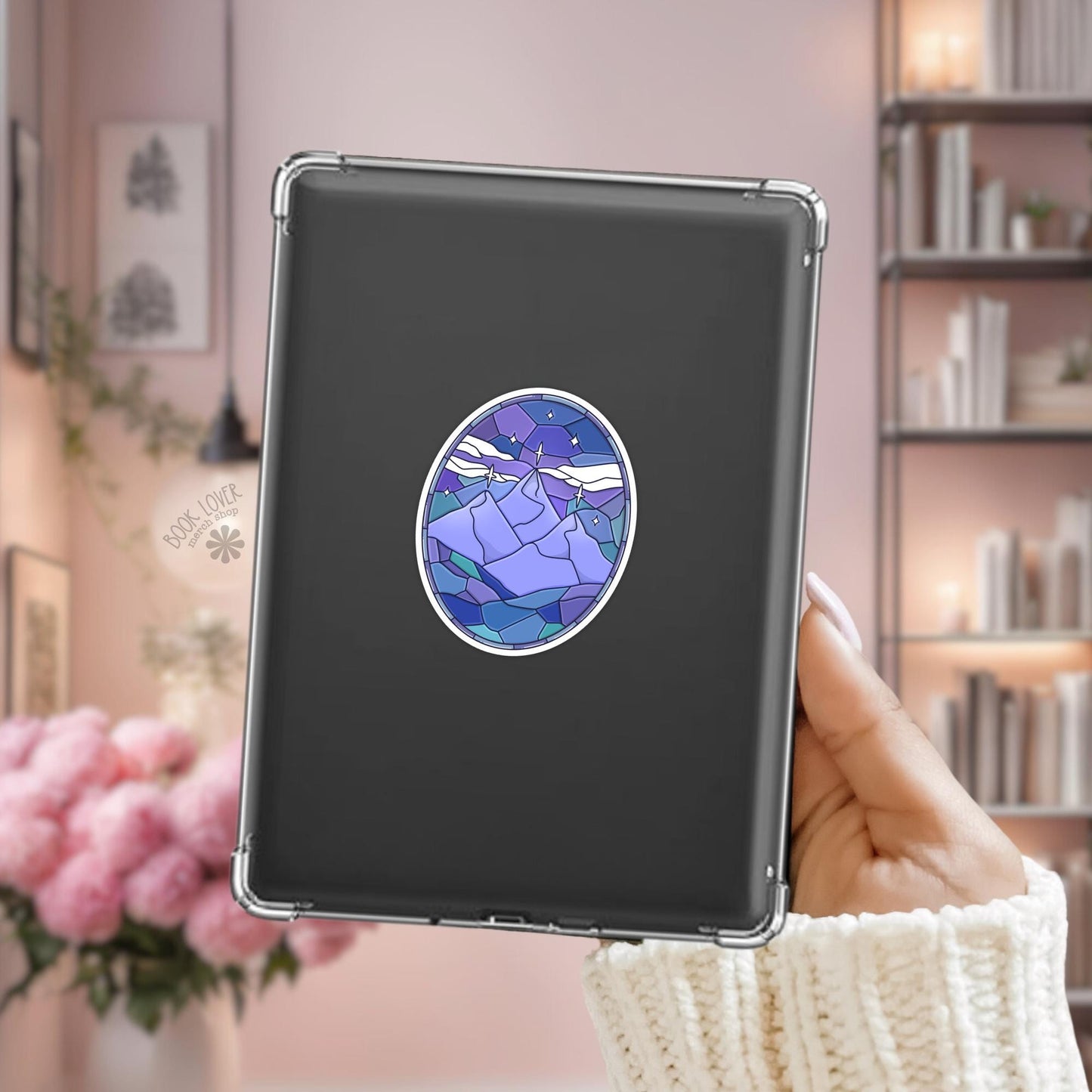 Romantasy City Stained Glass Stickers / Bookish Stickers / Book Lover Gift / Bookish Merch / Kindle Sticker / Fantasy Reader / Reading Lover