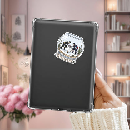 Boy aquarium sticker on Kindle – bookish reader decal