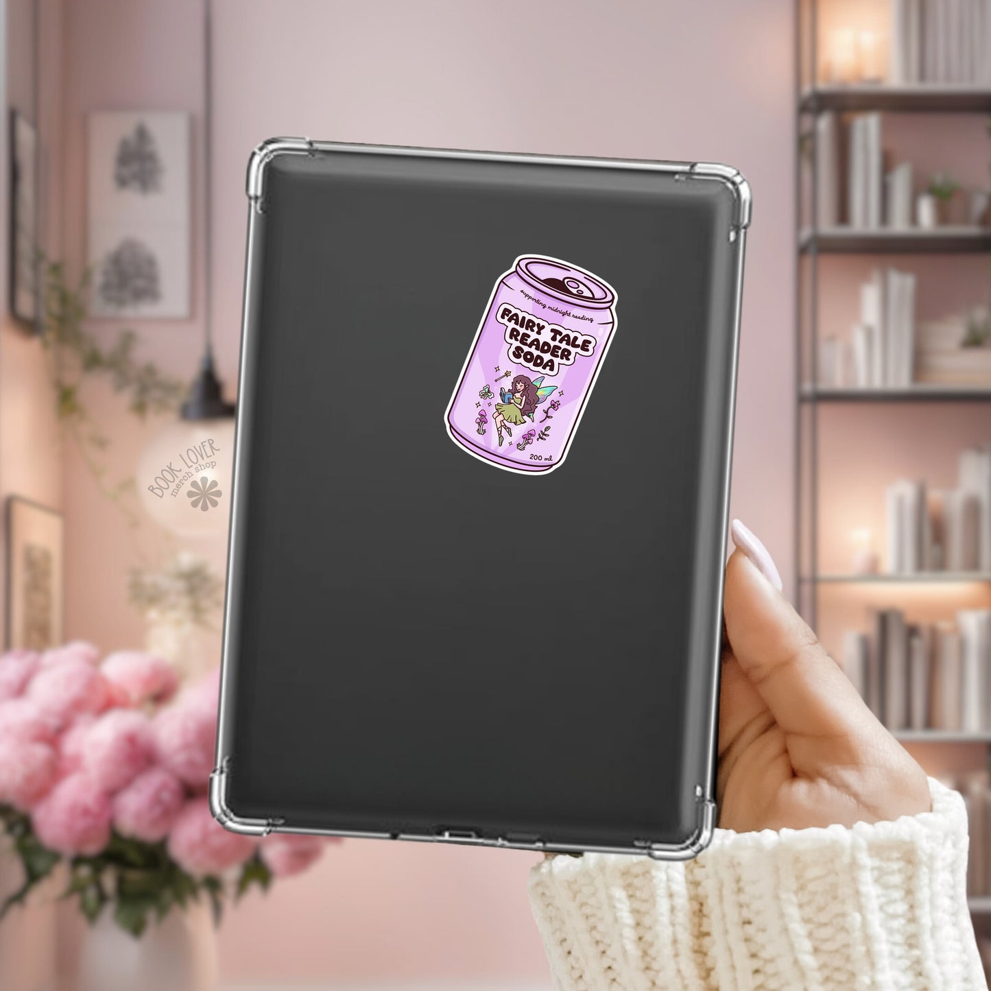 Fairy Tale Reader Soda Bookish Sticker | Fantasy | Kindle Decal