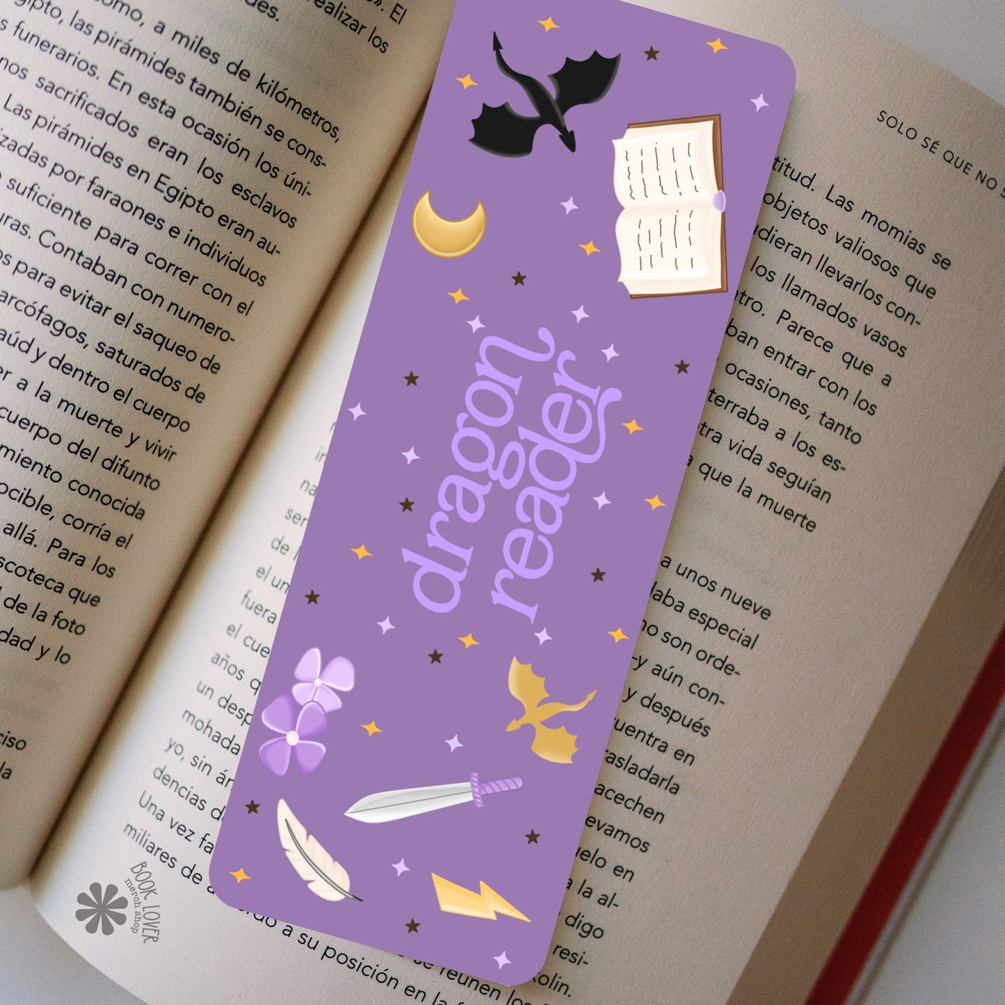 Dragon Reader Bookmark / Adventure Bookish Bookmark / Book Lover Gift / Bookish Merch / Fantasy Reader / Reading Lover