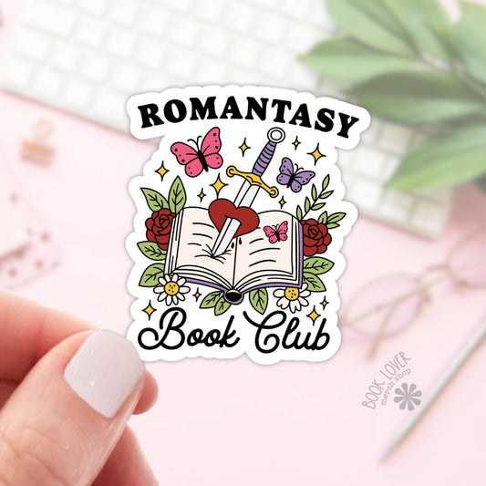 Romantasy Book Club Sticker / Bookish Stickers / Book Lover Gift / Bookish Merch / Kindle Sticker / Smut Reader / Reading Lover