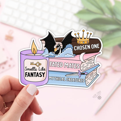 Smells Like Fantasy Stickers / Bookish Stickers / Book Lover Gift / Bookish Merch / Kindle Sticker / Smut Reader / Reading Lover / E-Reader