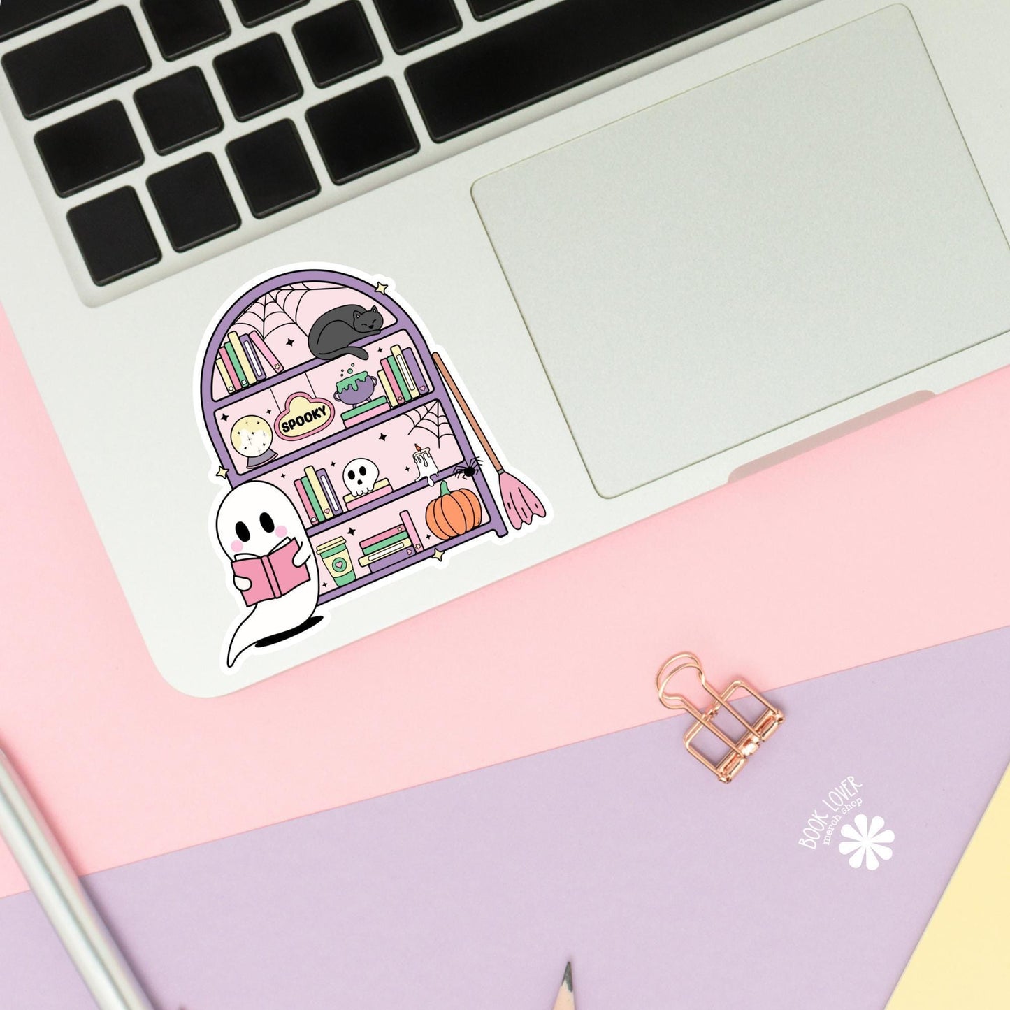 Spooky Ghost Reading Stickers / Halloween Bookish Stickers / Book Lover Gift / Bookish Merch / Kindle Sticker / Reading Lover / E-Reader