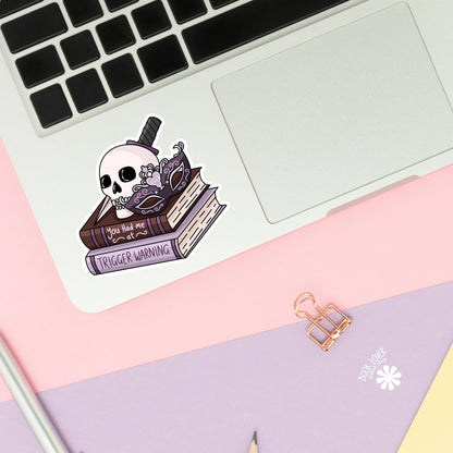 You Had Me At Trigger Warning Stickers / Bookish Stickers / Book Lover Gift / Bookish Merch / Kindle Sticker / Smut Reader / Reading Lover
