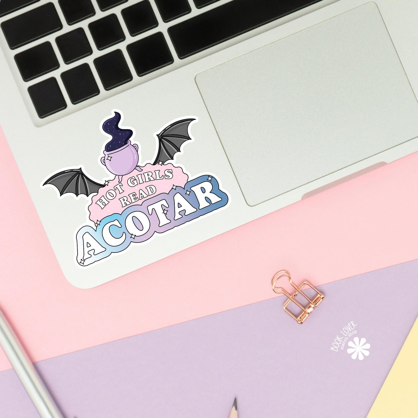 Hot Girls Read Acotar Stickers / Bookish Stickers / Book Lover Gift / Bookish Merch / Kindle Sticker / Acotar Reader / Reading Lover