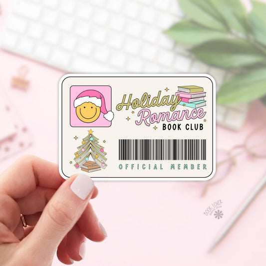 Holiday Romance Book Club Stickers / Christmas Bookish Stickers / Book Lover Gift / Bookish Merch / Kindle Sticker / Smut Reader