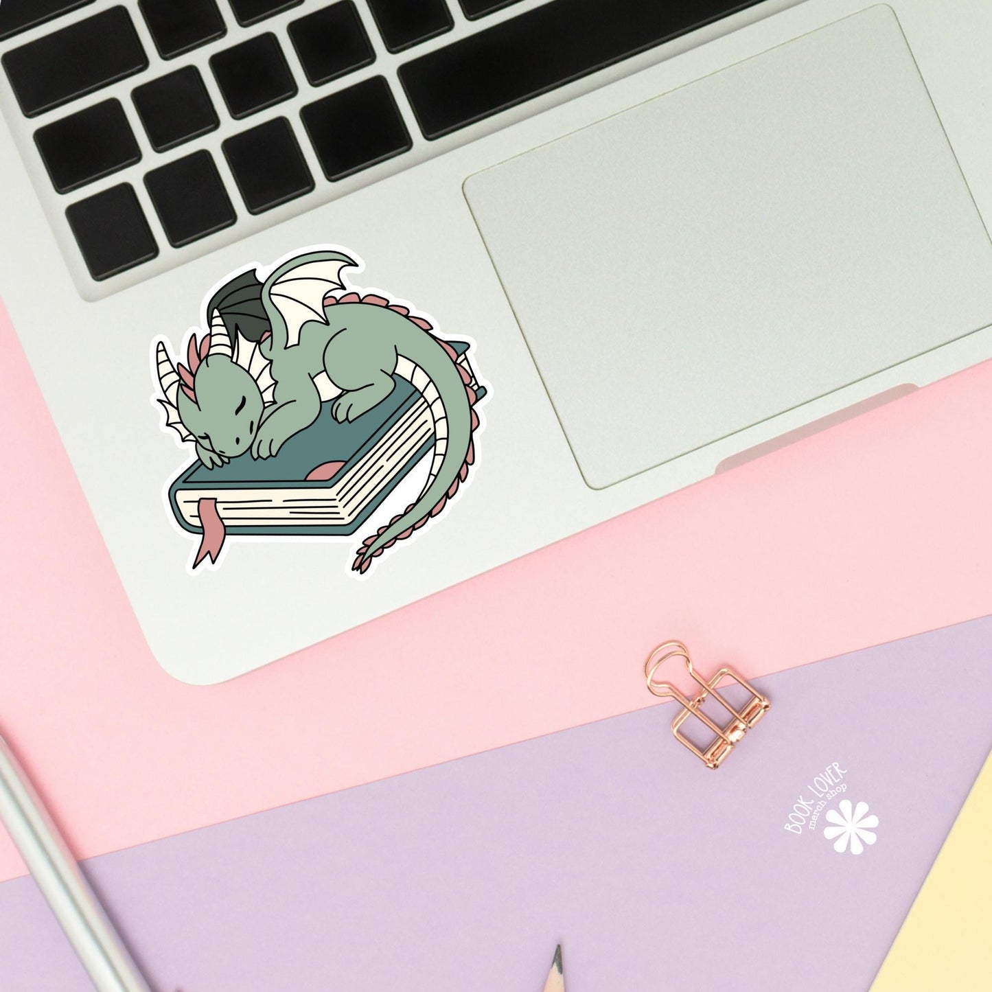 Dragon Book Fantasy Girlie Stickers / Bookish Stickers / Book Lover Gift / Bookish Merch / Kindle Sticker / Smut Reader / Reading Lover