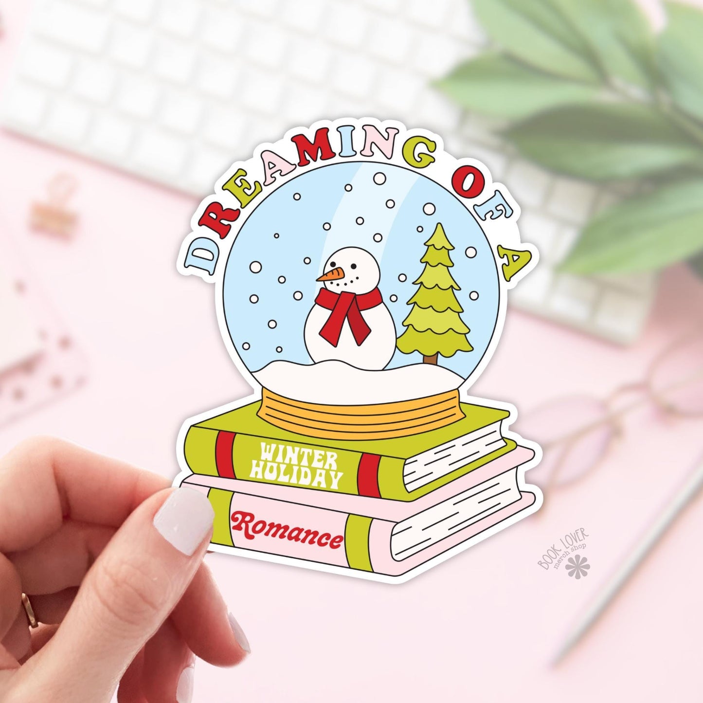 Dreaming of a Winter Holiday Romance Stickers / Bookish Stickers / Book Lover Gift / Bookish Merch / Kindle Sticker / Smut Reader