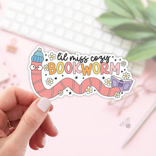 Cozy Bookworm Stickers / Bookish Stickers / Book Lover Gift / Bookish Merch / Kindle Sticker / Smut Reader / Reading Lover / E-Reader