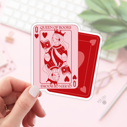 Queen Of Books Stickers / Bookish Stickers / Book Lover Gift / Bookish Merch / Kindle Sticker / Smut Reader / Reading Lover / E-Reader