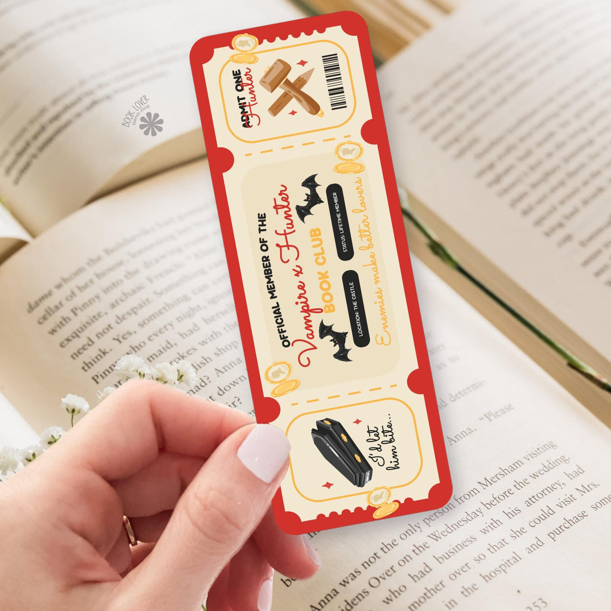 Vampire Hunter bookmark, double sided