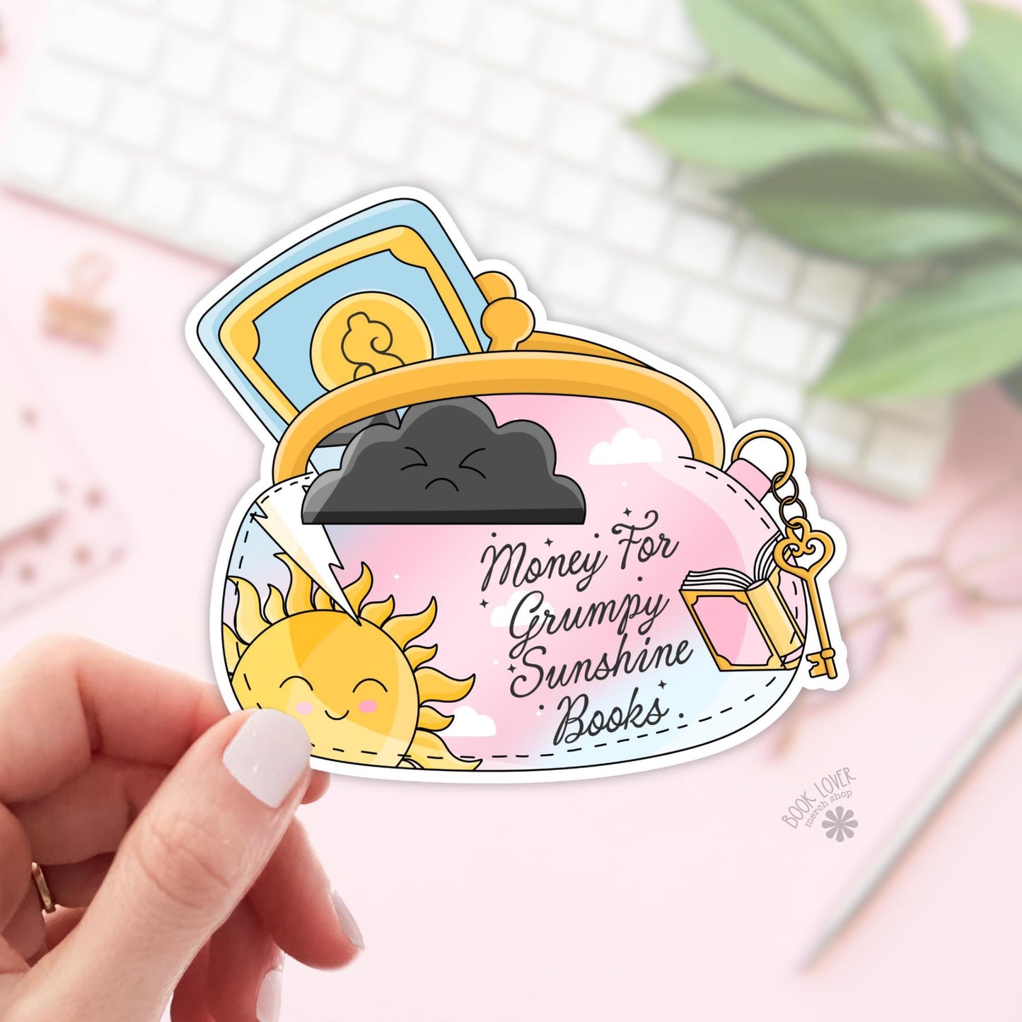 Money For Grumpy Sunshine Books Stickers / Bookish Stickers / Book Lover Gift / Bookish Merch / Kindle Sticker / Smut Reader / Reading Lover
