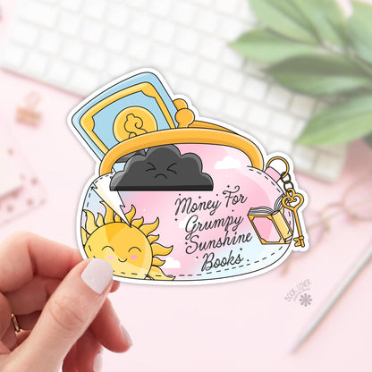 Money For Grumpy Sunshine Books Stickers / Bookish Stickers / Book Lover Gift / Bookish Merch / Kindle Sticker / Smut Reader / Reading Lover