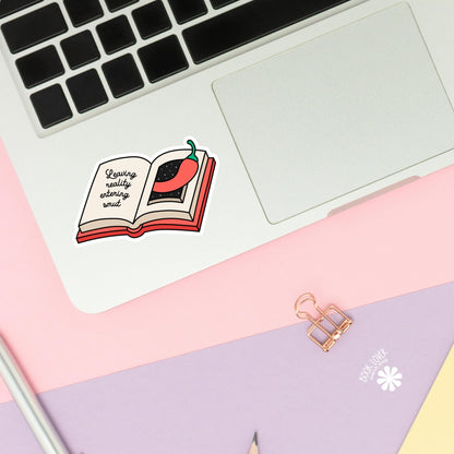 Leaving Reality Entering Smut Stickers / Bookish Stickers / Book Lover Gift / Bookish Merch / Kindle Sticker / Smut Reader / Reading Lover