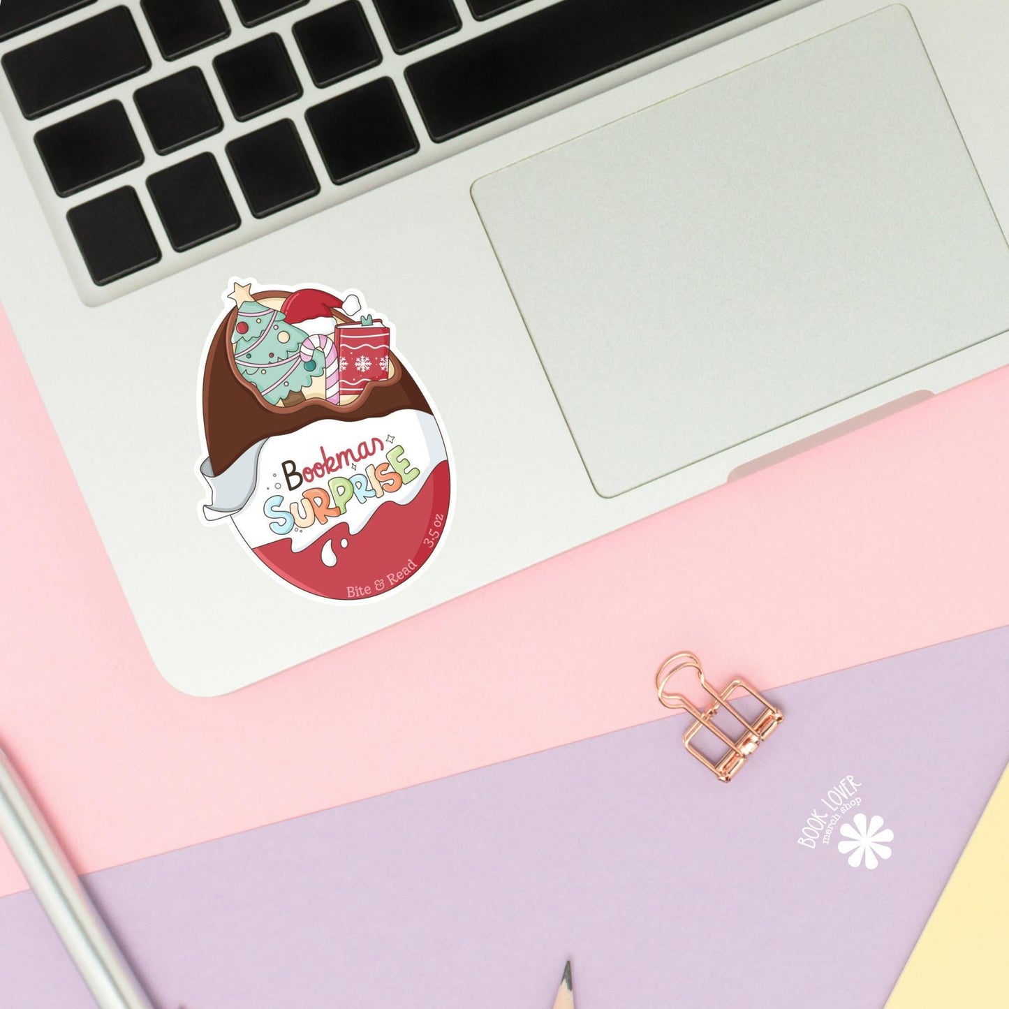Bookmas Suprise Egg Stickers / Christmas Bookish Stickers / Book Lover Gift / Bookish Merch / Kindle Sticker / Reading Lover / E-Reader