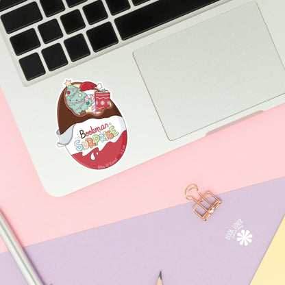 Bookmas Suprise Egg Stickers / Christmas Bookish Stickers / Book Lover Gift / Bookish Merch / Kindle Sticker / Reading Lover / E-Reader