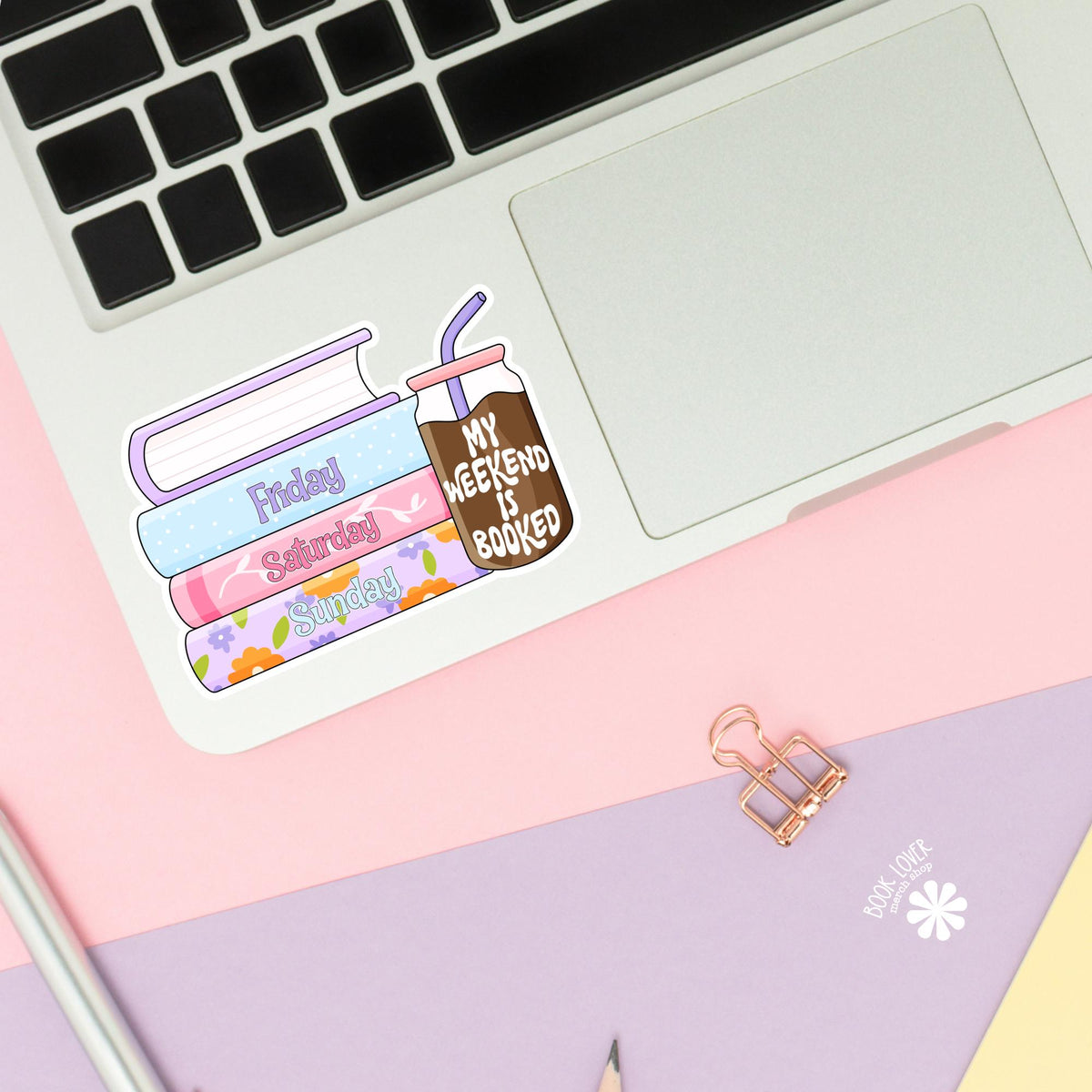 My Weekend is Booked Stickers / Bookish Stickers / Book Lover Gift / Bookish Merch / Kindle Sticker / Reading Lover / E-Reader