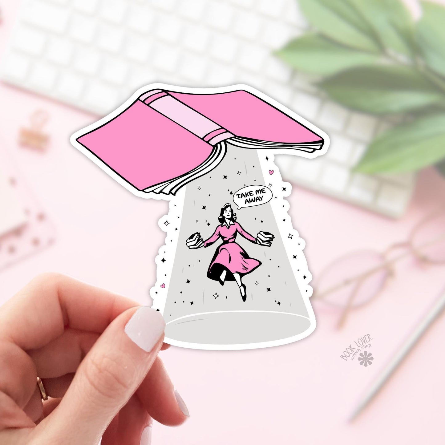 Take Me Away Stickers / Bookish Stickers / Book Lover Gift / Bookish Merch / Kindle Sticker / Smut Reader / Reading Lover / E-Reader
