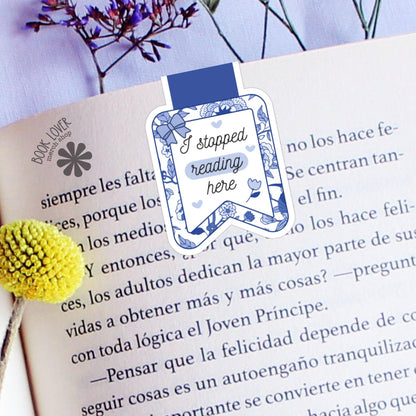 I Stopped Reading Here Chinoiserie Magnetic Bookmark / Bookish Bookmark / Book Lover Gift / Bookish Merch / Smut Reader / Reading Lover