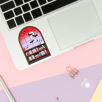 Horror Reader Shelves Stickers / Spooky Bookish Stickers / Book Lover Gift / Bookish Merch / Kindle Sticker / Halloween Reading