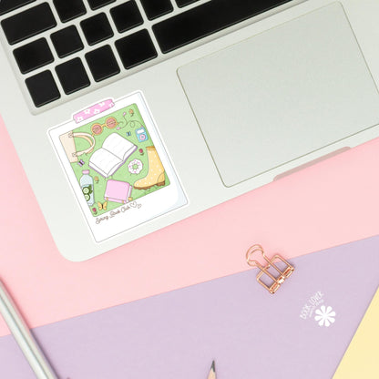 Spring Book Club Polaroid Stickers / Bookish Stickers / Book Lover Gift / Bookish Merch / Kindle Sticker /  Reading Lover / E-Reader
