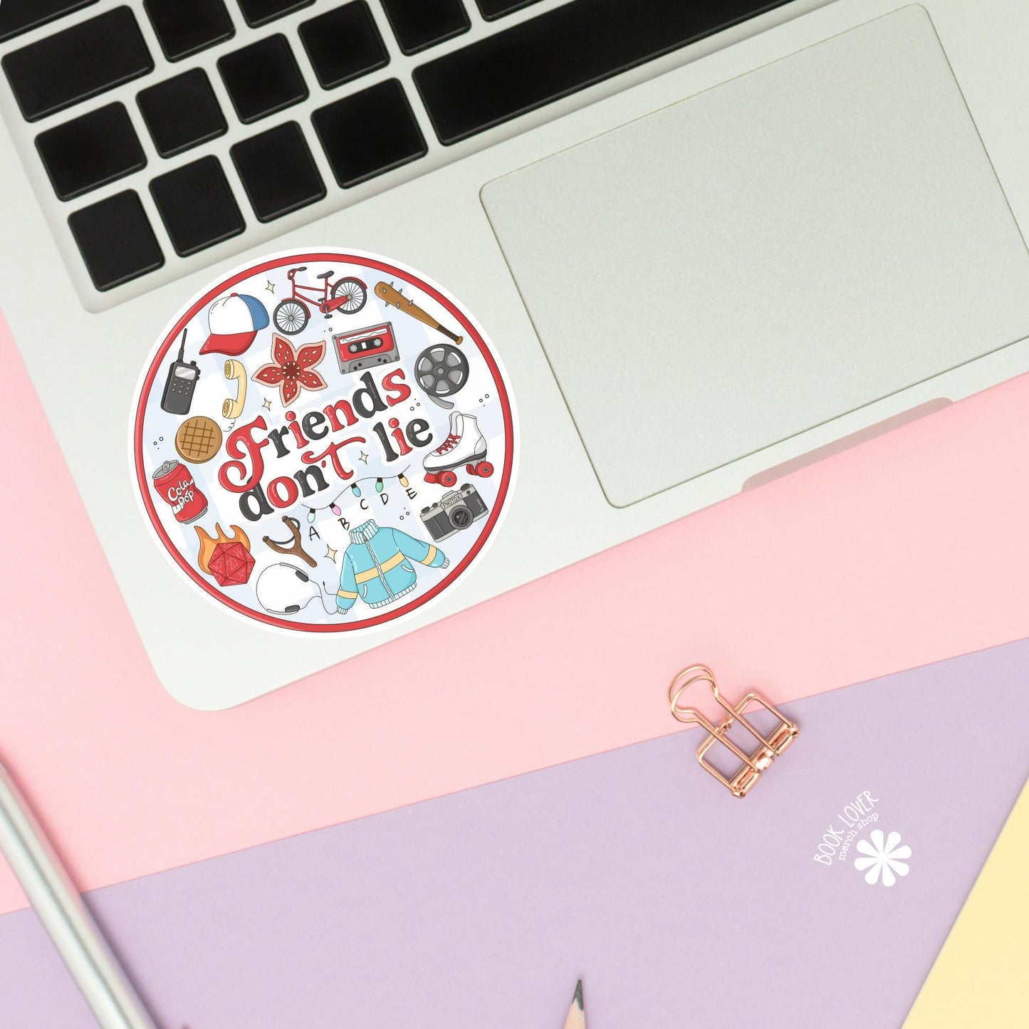 Friends Dont Lie Stickers / Bookish Stickers / Book Lover Gift / Bookish Merch / Kindle Sticker / Smut Reader / Reading Lover / E-Reader
