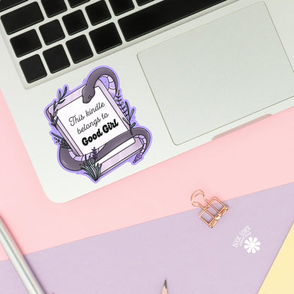 This Kindle Belongs to Good Girl Stickers / Bookish Sticker / Book Lover Gift / Bookish Merch / Kindle Sticker / Smut Reader / Reading Lover
