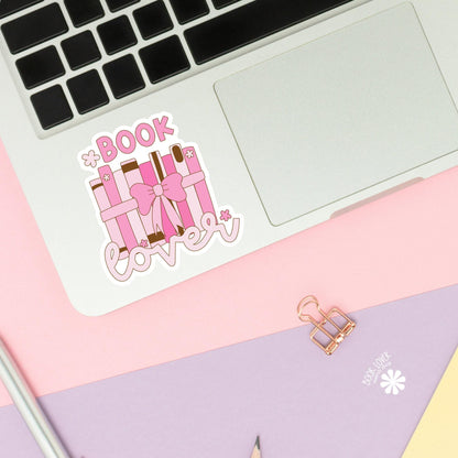 Book Lover Bow Sticker / Bookish Stickers / Book Lover Gift / Bookish Merch / Kindle Sticker / Smut Reader / Reading Lover / E-Reader