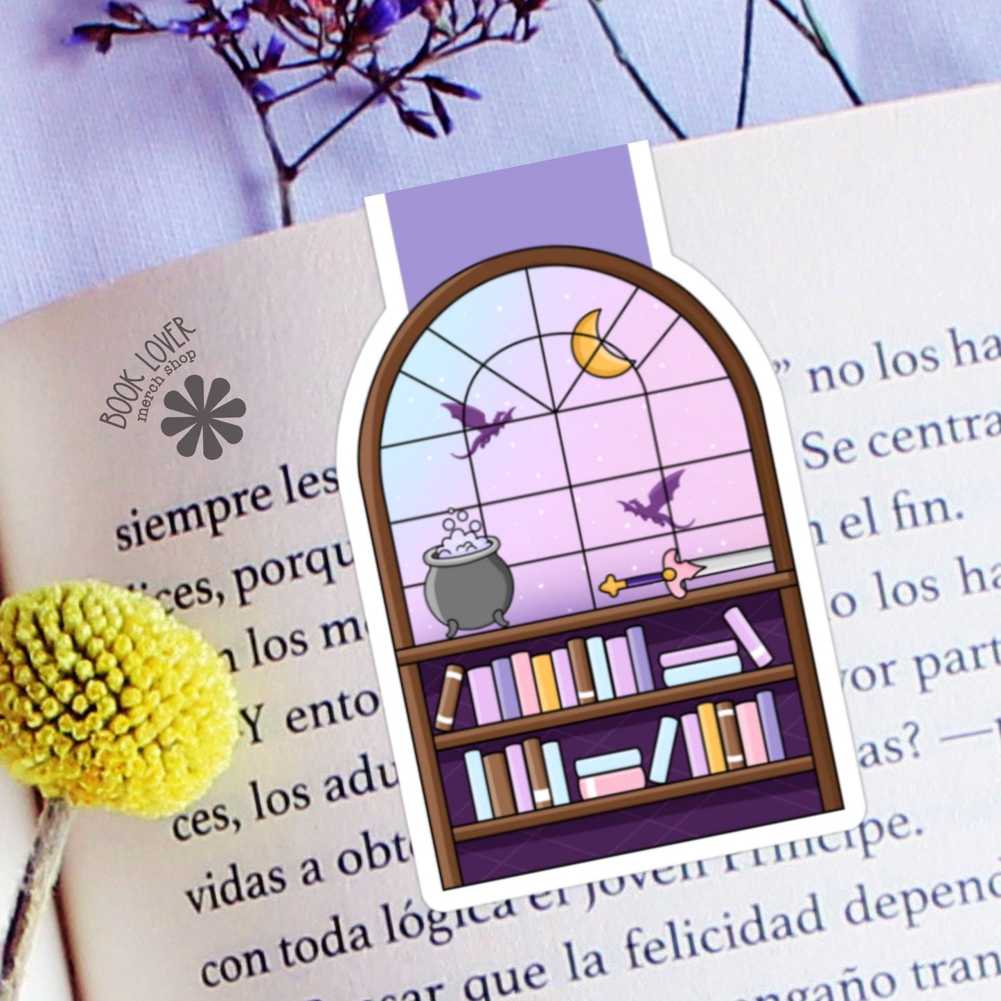 Fantasy Bookshelf Magnetic Bookmark / Bookish Bookmark / Dragon Bookmark / Book Lover Gift / Bookish Merch / Fantasy Reader / Reading Lover