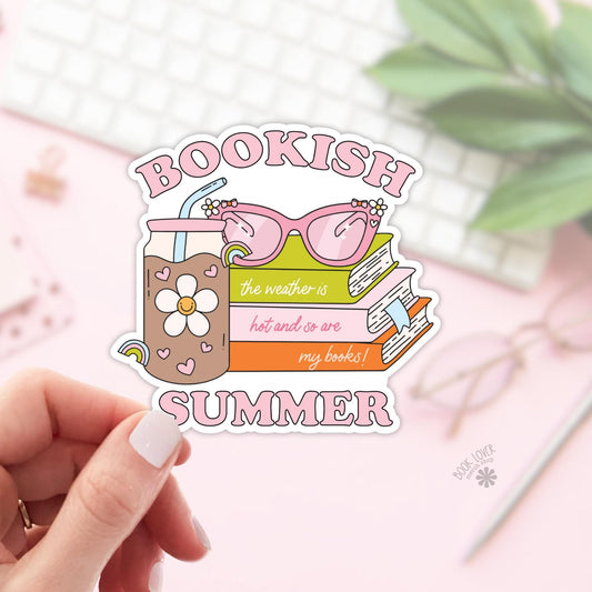 Bookish Summer Iced Coffee Stickers / Bookish Stickers / Book Lover Gift / Bookish Merch / Kindle Sticker / Smut Reader / Reading Lover