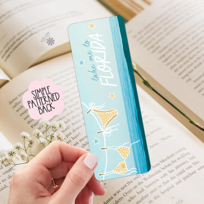 Take Me To Florida Bookmark / Summer Bookish Bookmark / Beach Bikini Book Lover Gift / Bookish Merch / Reading Lover