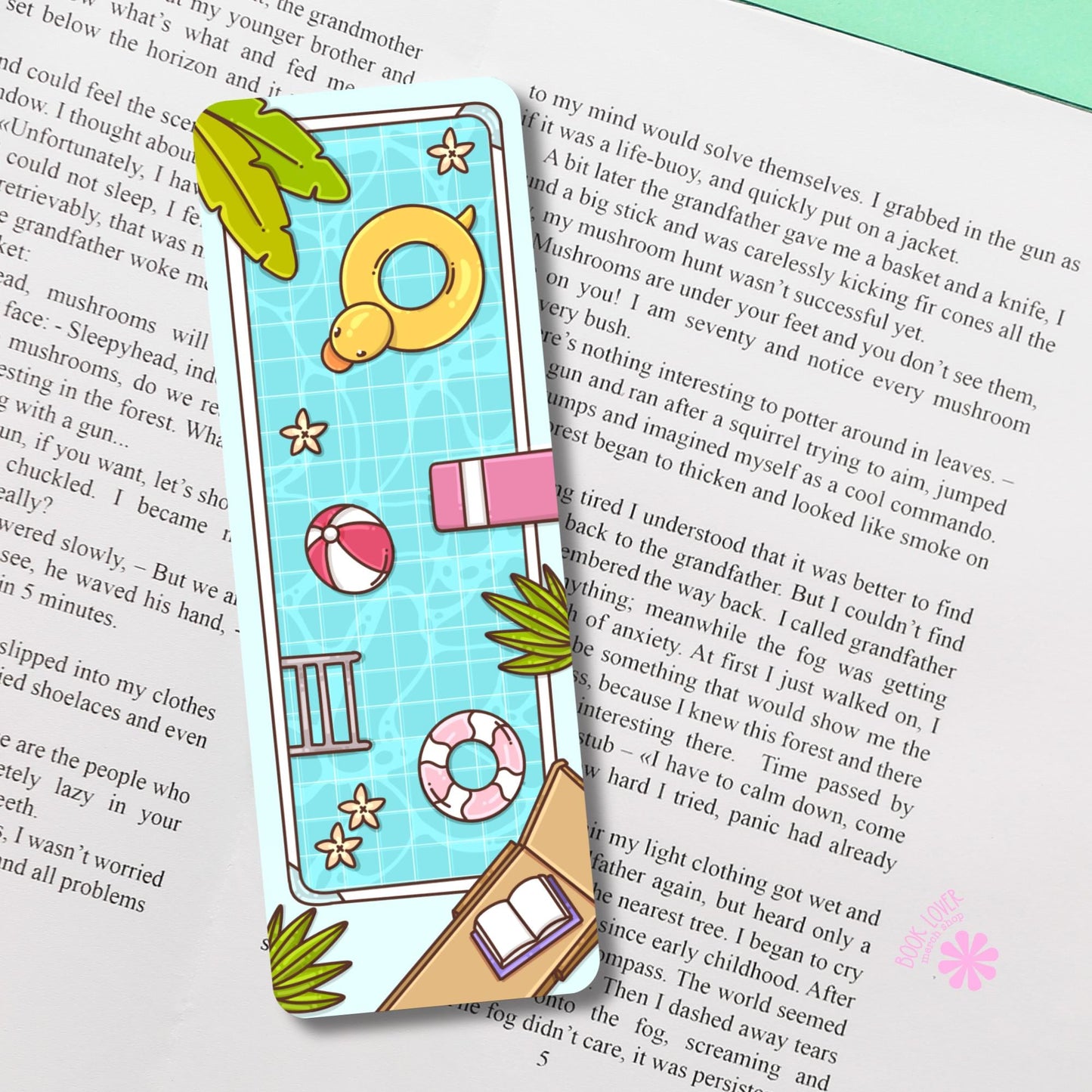 Pool Reads Bookmark / Summer Bookish Bookmark / Book Lover Gift / Bookish Merch / Reading Lover
