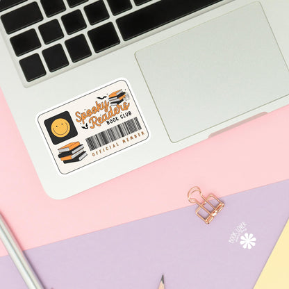 Halloween Spooky Readers Card Stickers / Bookish Stickers / Book Lover Gift / Bookish Merch / Kindle Sticker / Smut Reader / Reading Lover