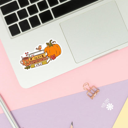 Autumn Books Sticker / Bookish Sticker / Book Lover Gift / Funny Reader Gift / Cozy Reader / Fall Reading Gift / Cozy Autumn Books