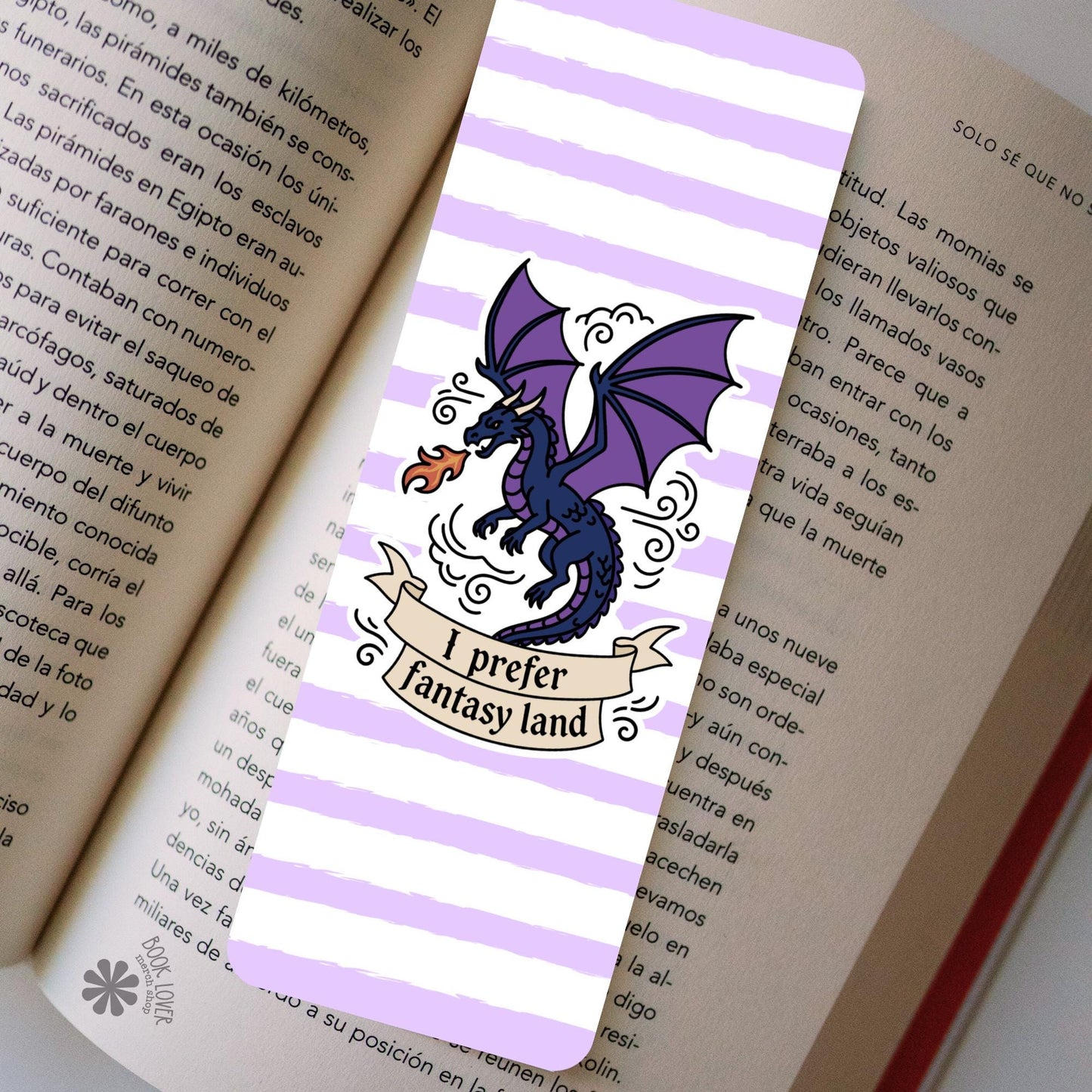 I prefer Fantasy Land Bookmark / Romantasy Bookish Bookmark / Book Lover Gift / Bookish Merch / Dragon Reader / Reading Lover