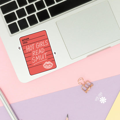 Hot Girls Read Smut Stickers / Bookish Stickers / Book Lover Gift / Bookish Merch / Kindle Sticker / Smut Reader / Reading Lover / E-Reader