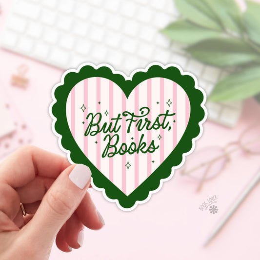 But First Books Stickers / Bookish Stickers / Book Lover Gift / Bookish Merch / Kindle Sticker / Book Reader / Reading Lover / E-Reader