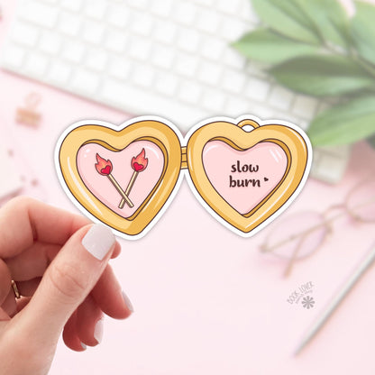Slow Burn Stickers / Bookish Stickers / Book Lover Gift / Bookish Merch / Kindle Sticker / Smut Reader / Reading Lover / E-Reader