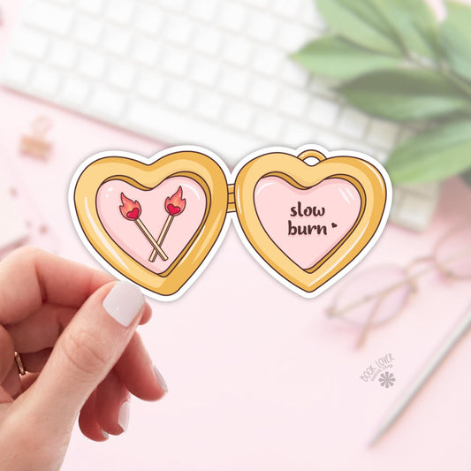 Slow Burn Stickers / Bookish Stickers / Book Lover Gift / Bookish Merch / Kindle Sticker / Smut Reader / Reading Lover / E-Reader