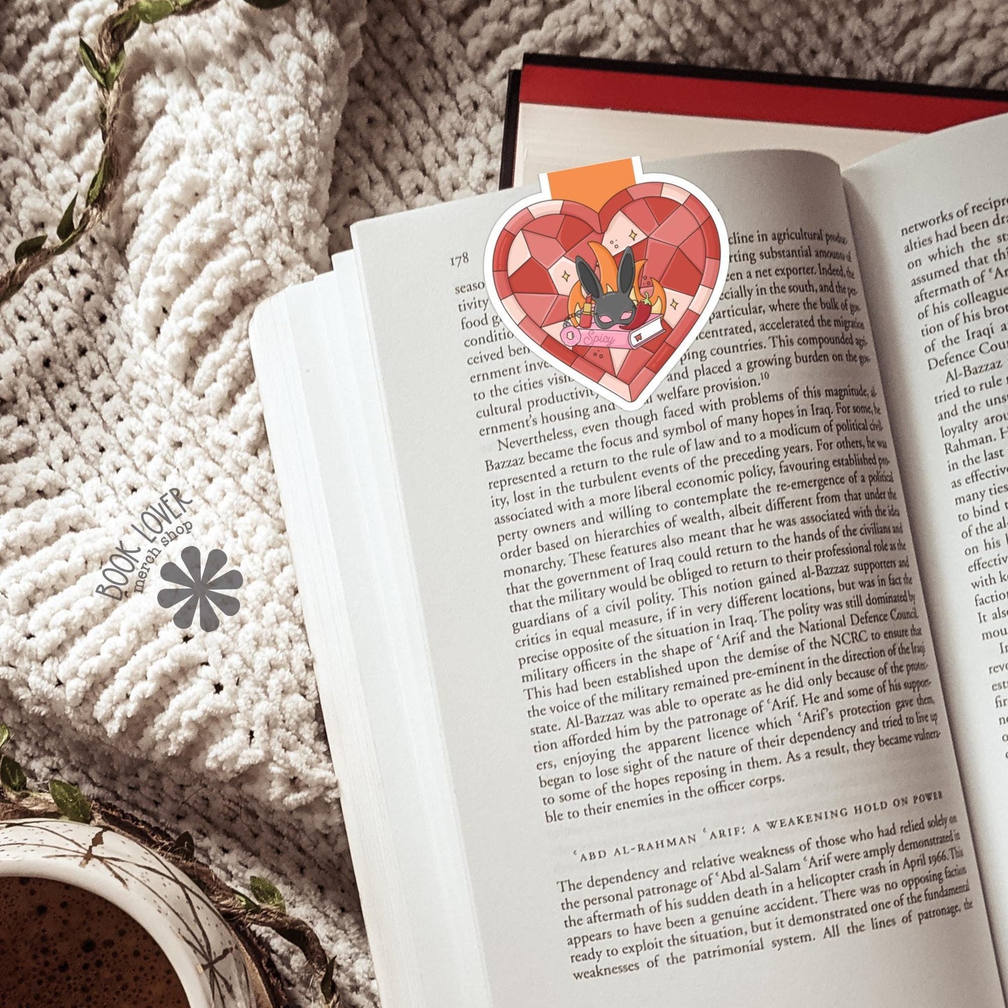 Bookish Spicy Stained Glass Heart Magnetic Bookmark / Bookish Bookmark / Book Lover Gift / Bookish Merch / Smut Reader / Reading Lover